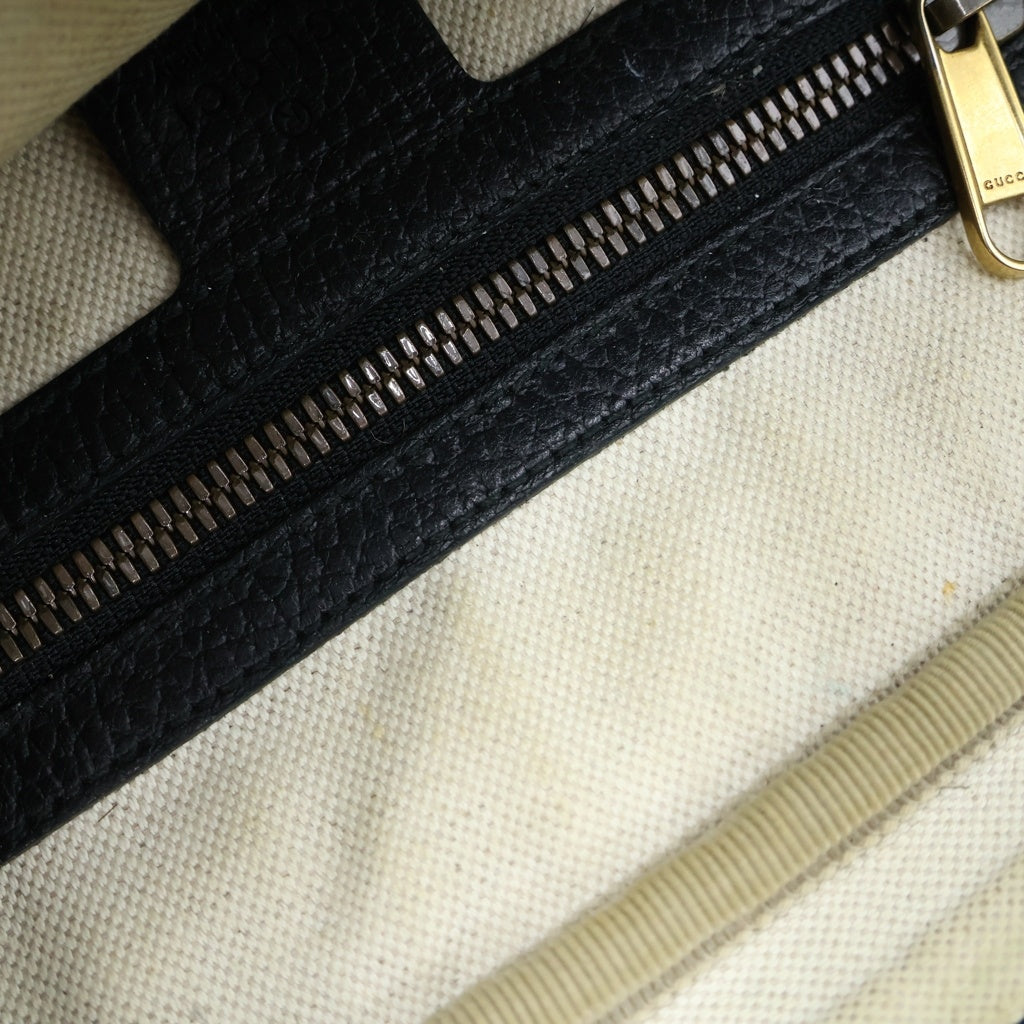 GUCCI(グッチ) グッチ プリント ショルダーバッグ ブラック レザー 523591 レディース