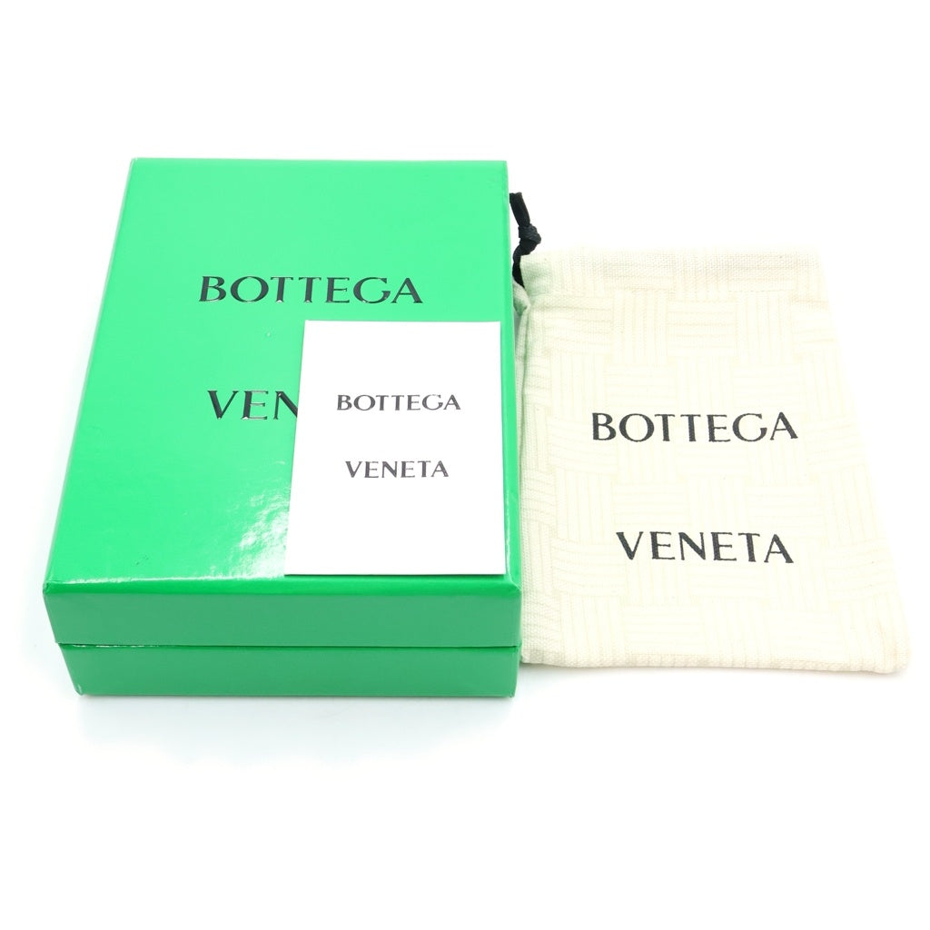 BOTTEGA VENETA(ボッテガヴェネタ) イントレチャート 二つ折り財布 コンパクトウォレット ブラック レザー