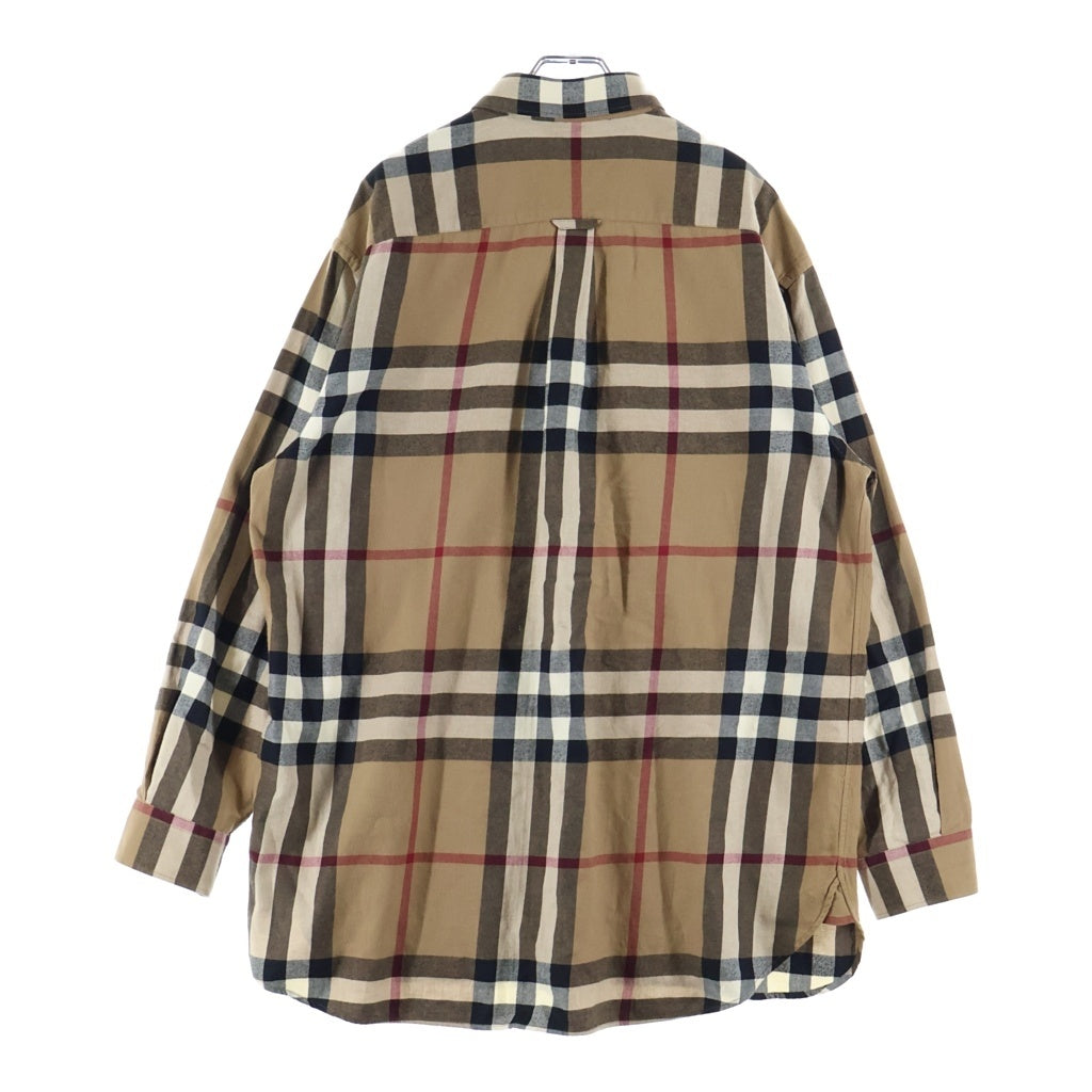 BURBERRY(バーバリー) チェックネルシャツ ブラウス ベージュ×ブラック コットン 4565531