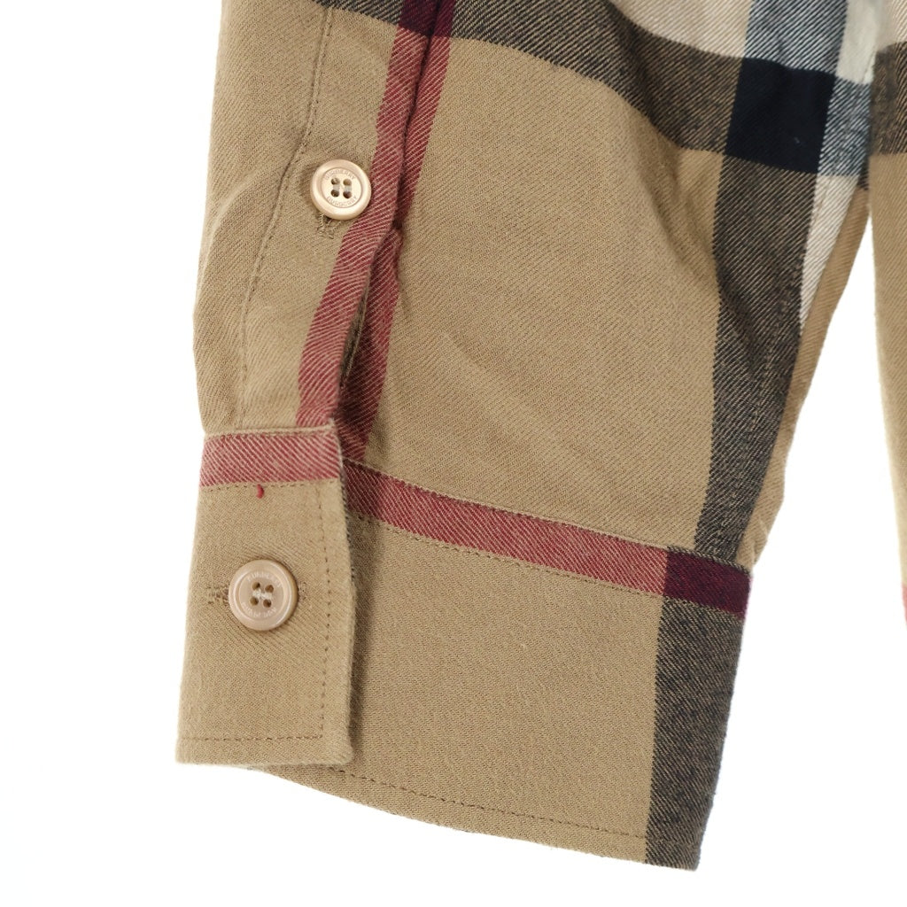 BURBERRY(バーバリー) チェックネルシャツ ブラウス ベージュ×ブラック コットン 4565531