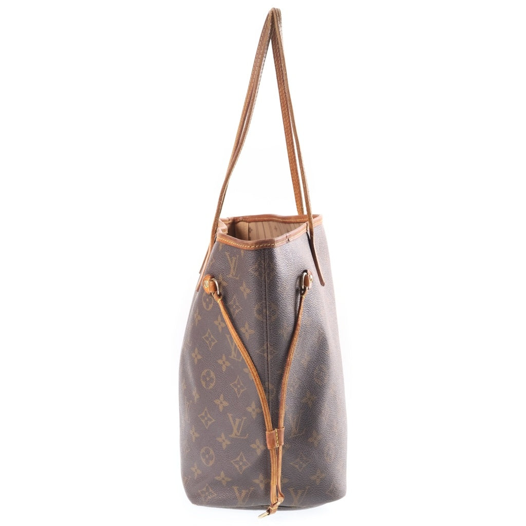 LOUIS VUITTON(ルイヴィトン) モノグラム ネヴァーフルMM 旧型 トートバッグ ハンドバッグ ブラウン レザー×PVC M40156 ゴールド金具 レディース