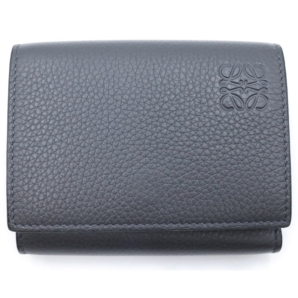 LOEWE(ロエベ) アナグラム トライフォールドウォレット 二つ折り財布 コインケース グレー レザー C660TR2X04 レディース