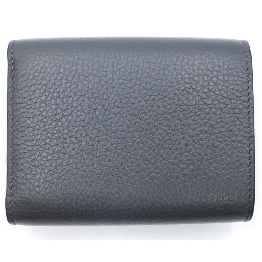 LOEWE(ロエベ) アナグラム トライフォールドウォレット 二つ折り財布 コインケース グレー レザー C660TR2X04 レディース