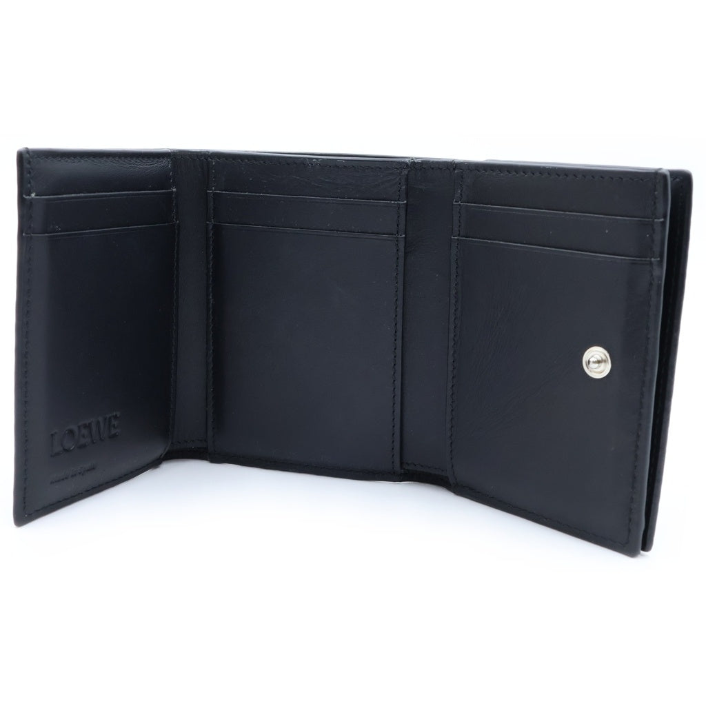 LOEWE(ロエベ) アナグラム トライフォールドウォレット 二つ折り財布 コインケース グレー レザー C660TR2X04 レディース