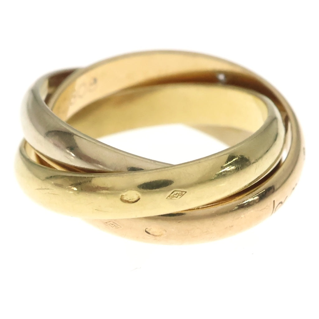 Cartier(カルティエ) トリニティ 3Pダイヤ リング イエローゴールド×ホワイトゴールド×ピンクゴールド 750YG/PG/WG #51 レディース