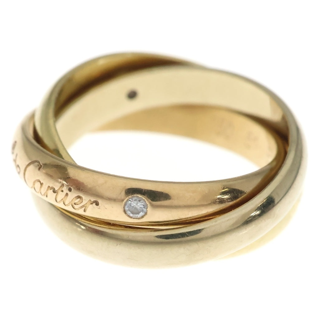 Cartier(カルティエ) トリニティ 3Pダイヤ リング イエローゴールド×ホワイトゴールド×ピンクゴールド 750YG/PG/WG #51 レディース