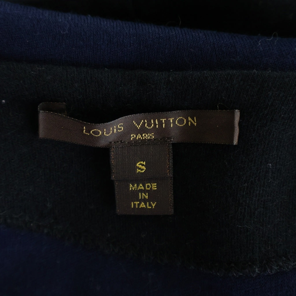 LOUIS VUITTON(ルイヴィトン) LVエンボスロゴ ジップアップ カシミヤ コットン ジップアップパーカー フーディー ブラック レディース