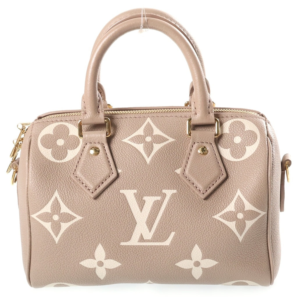 LOUIS VUITTON(ルイヴィトン) モノグラムアンプラント スピーディバンドリエール20 ハンド ショルダーバッグ 2WAY ゴールド金具 ベージュ M46575 RFID レディース