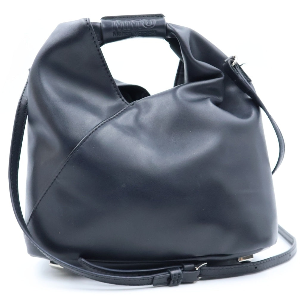 MM6 Maison Margiela(エムエムシックスメゾンマルジェラ) ジャパニーズ トートバッグ ハンドバッグ ショルダーバッグ ブラック レザー SB6WD0026 レディース