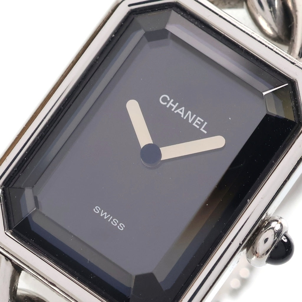 CHANEL(シャネル) プルミエールM 黒文字盤 ステンレススチール クオーツ シルバー ブラック H0452 レディース