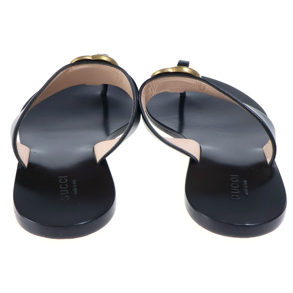 GUCCI(グッチ) GGマーモント サンダル レザー ブラック