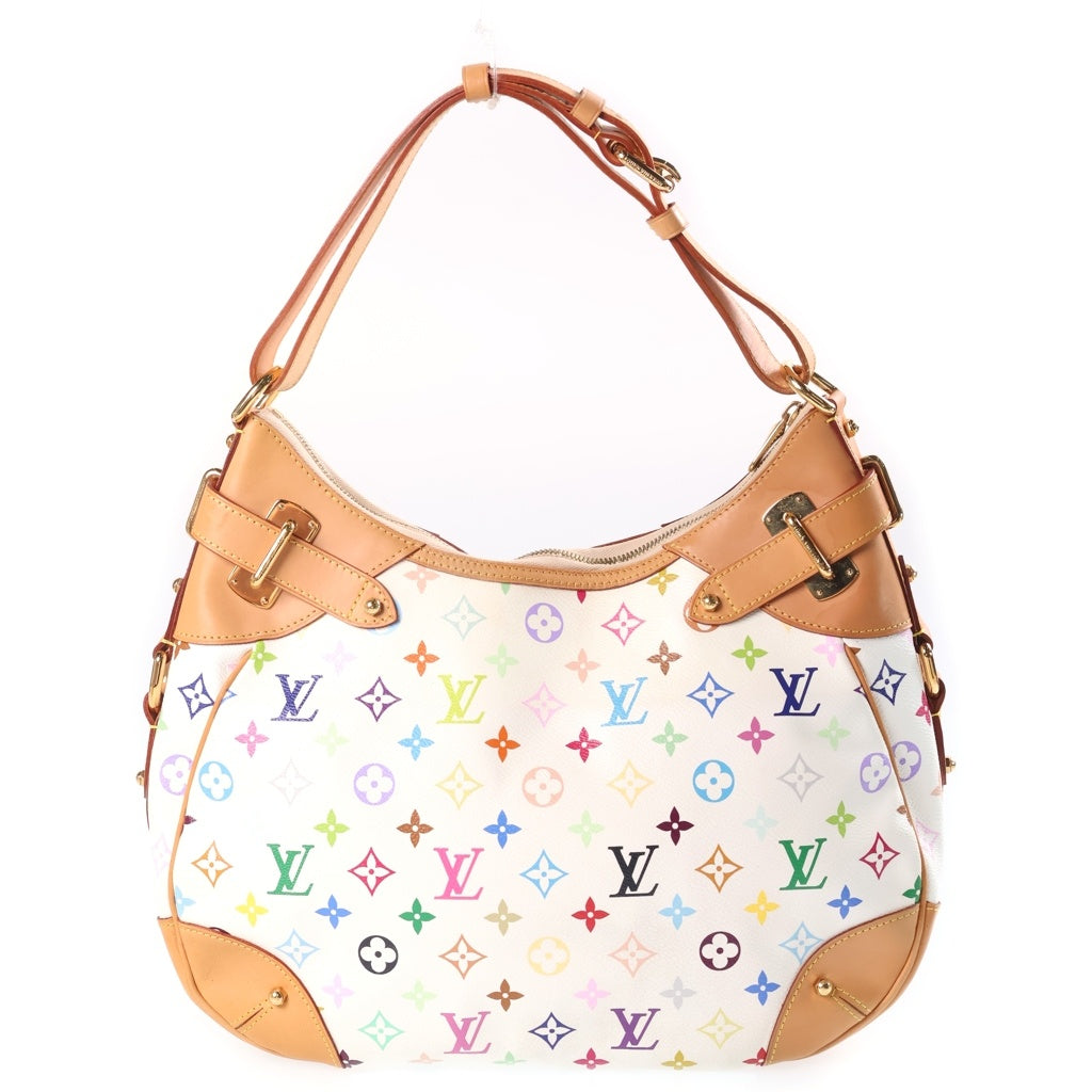 LOUIS VUITTON(ルイヴィトン) グレタ ショルダーバック セミショルダー モノグラム マルチカラー PVC レザー ブロン ホワイト M40195 レディース