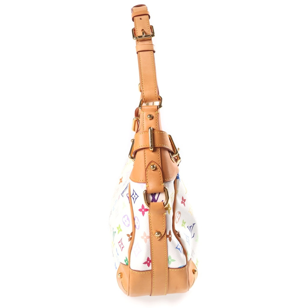 LOUIS VUITTON(ルイヴィトン) グレタ ショルダーバック セミショルダー モノグラム マルチカラー PVC レザー ブロン ホワイト M40195 レディース