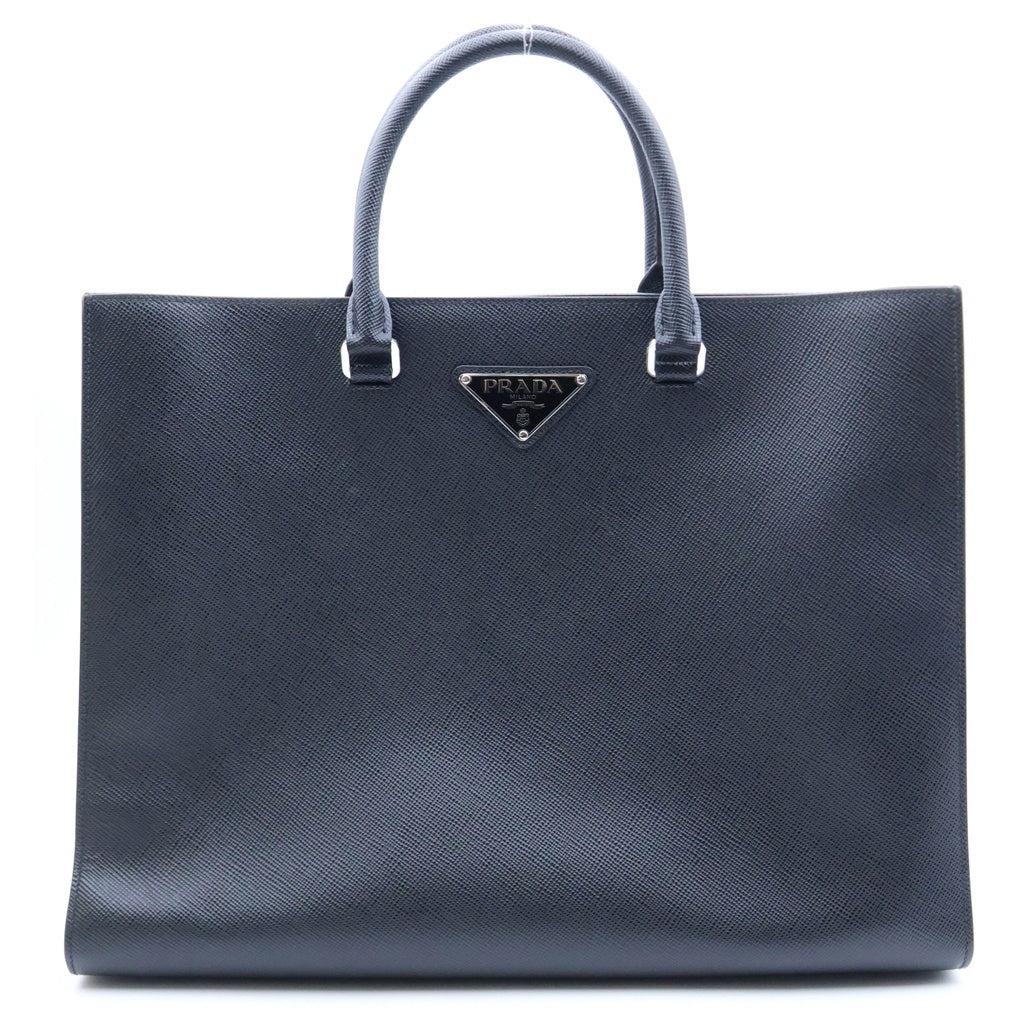 PRADA(プラダ) トライアングルロゴ サフィアーノ レザー 2WAY トートバッグ ショルダーバッグ ビジネスバッグ ブラック 2VG101