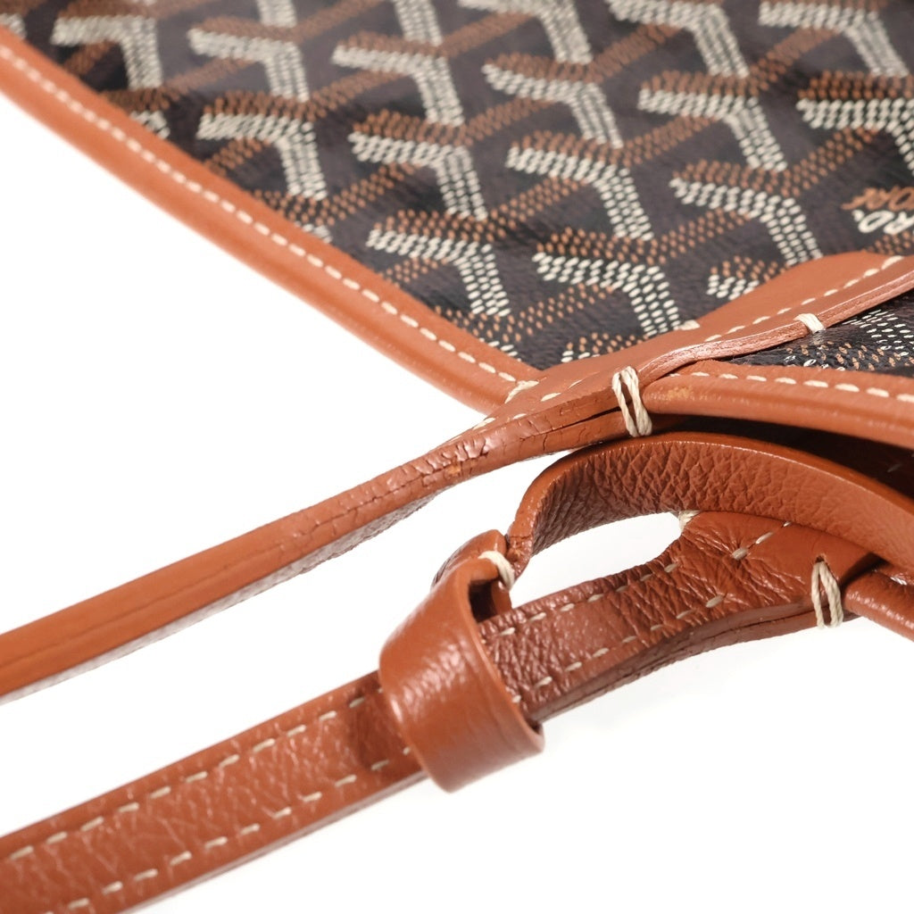 GOYARD(ゴヤール) サンルイGM PVC レザー トートバッグ ハンドバッグ ショルダーバッグ ブラウン レディース
