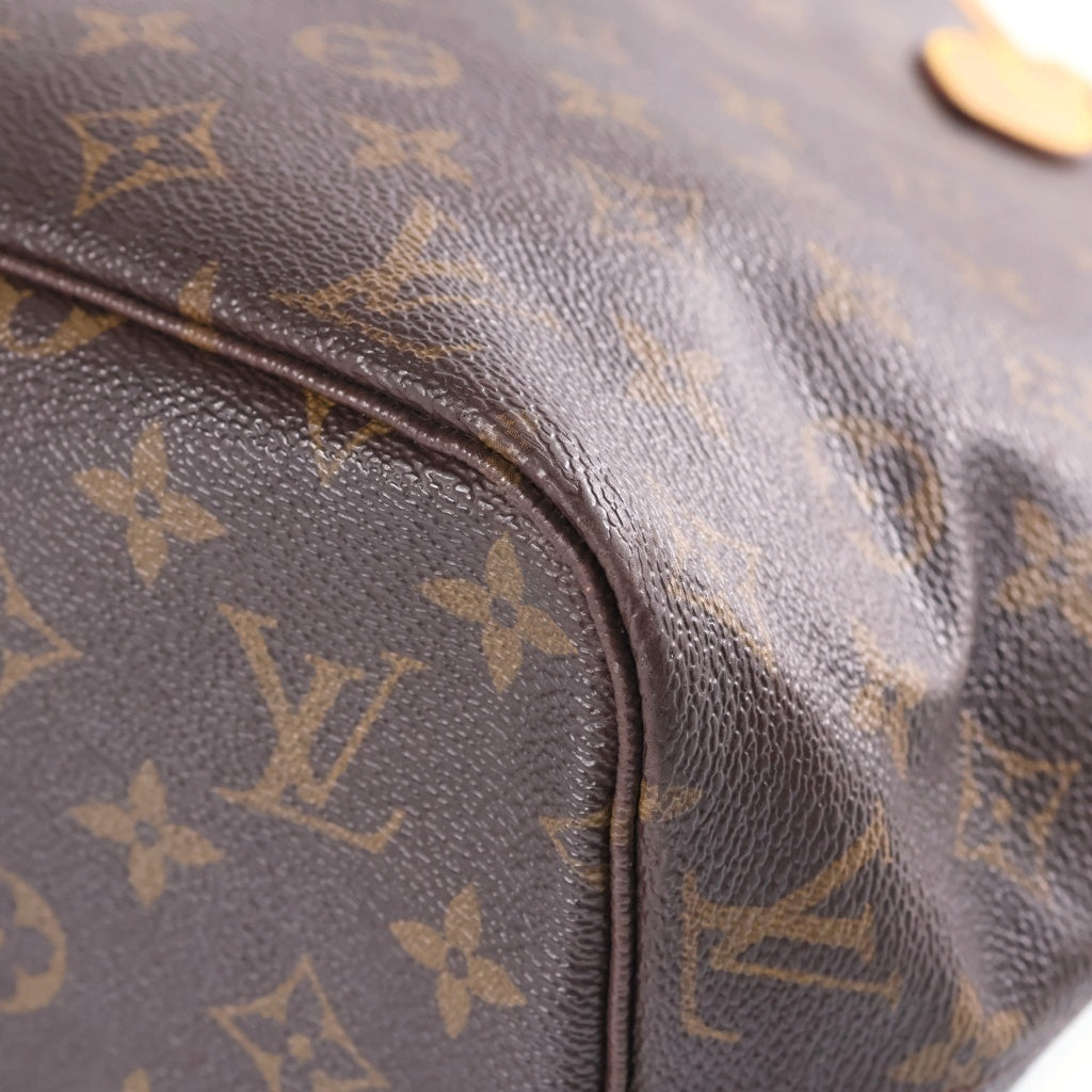 LOUIS VUITTON(ルイヴィトン) モノグラム ネヴァーフルMM 旧型 トートバッグ ハンドバッグ ブラウン レザー×PVC M40156 ゴールド金具 レディース