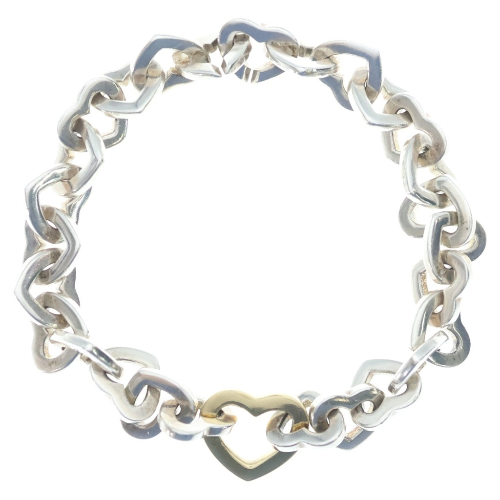 TIFFANY & Co.(ティファニー) ハートリンク ブレスレット チェーン イエローゴールド×シルバー Sv925×Au750