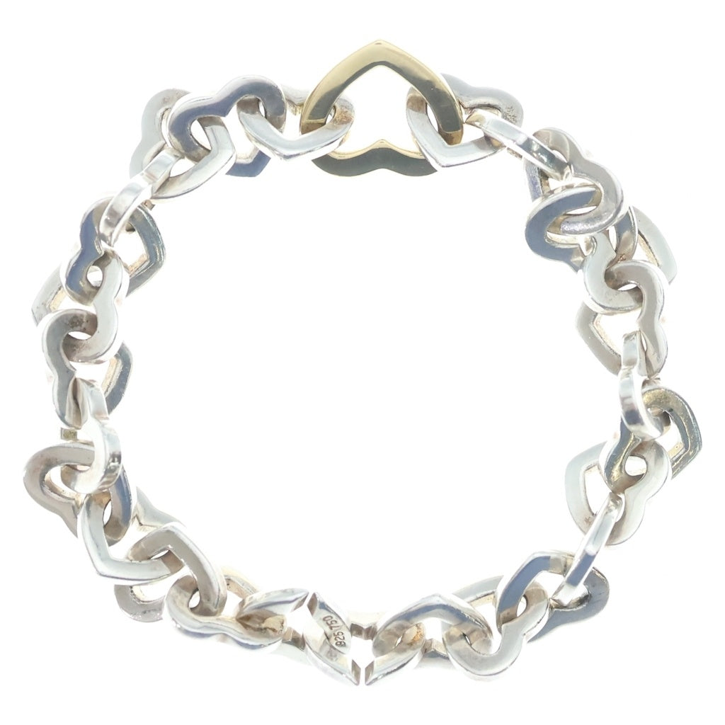 TIFFANY & Co.(ティファニー) ハートリンク ブレスレット チェーン イエローゴールド×シルバー Sv925×Au750