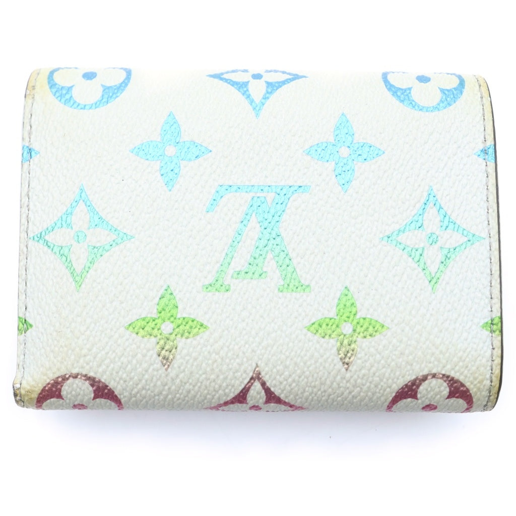 LOUIS VUITTON(ルイヴィトン) モノグラムイリデセントグラデーション ヴィクターウォレット 三つ折り財布 グレー レザー M14132 シルバー金具 レディース