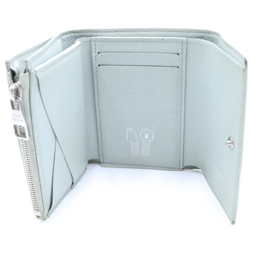 LOUIS VUITTON(ルイヴィトン) モノグラムイリデセントグラデーション ヴィクターウォレット 三つ折り財布 グレー レザー M14132 シルバー金具 レディース