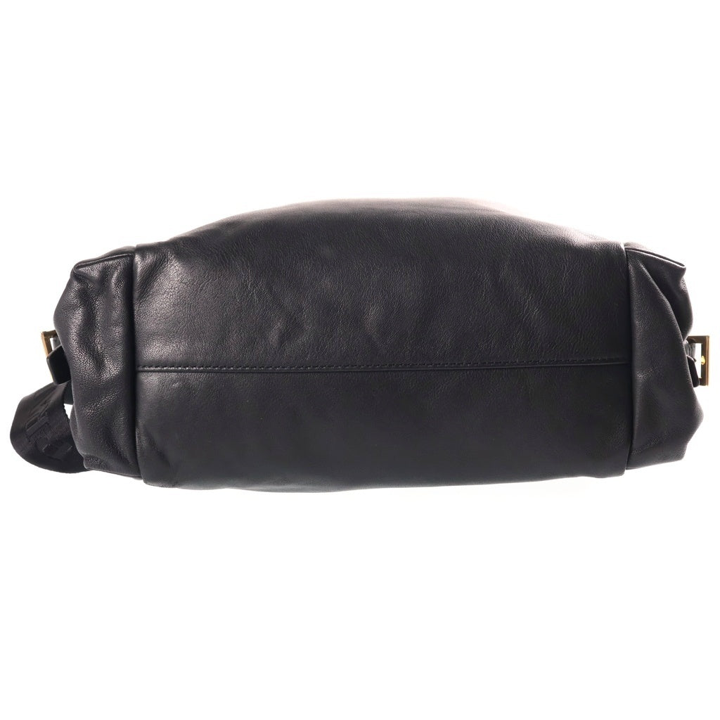PRADA(プラダ) Re-Nylon エクスプローラ ショルダーバッグ ブラック レザー 1BC264 ゴールド金具