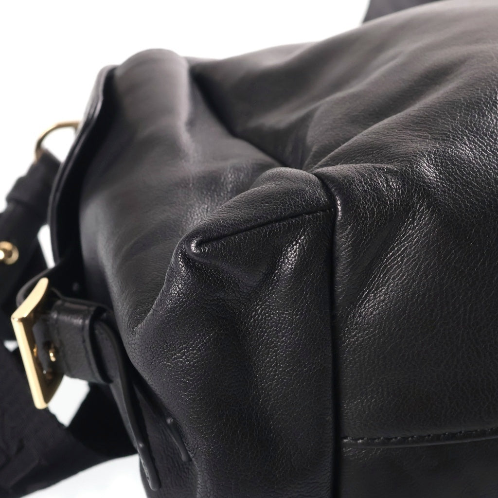 PRADA(プラダ) Re-Nylon エクスプローラ ショルダーバッグ ブラック レザー 1BC264 ゴールド金具