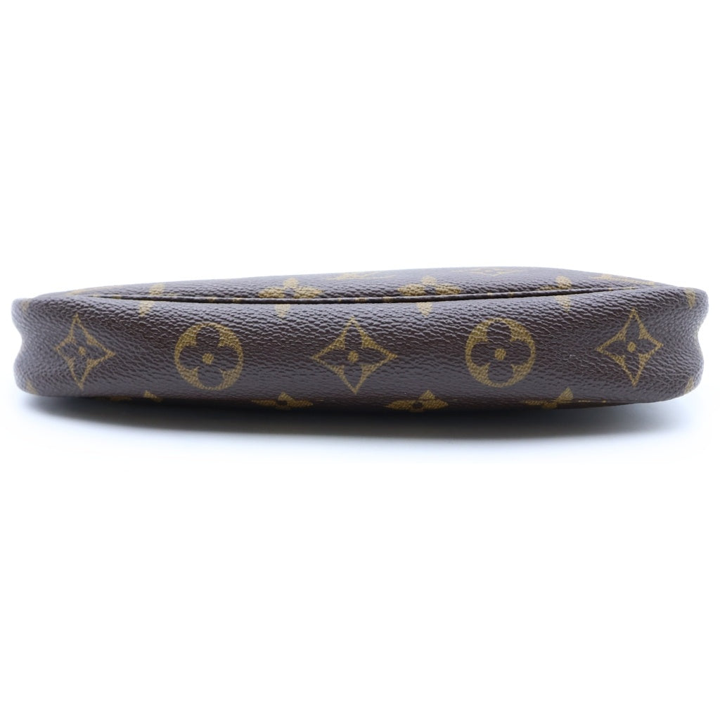 LOUIS VUITTON(ルイヴィトン) モノグラム ポシェットアクセソワール ハンドバッグ ミニバッグ ブラウン レザー×PVC M51980 ゴールド金具 レディース