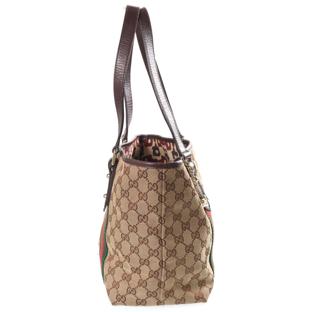 GUCCI(グッチ) シェリーライン GGキャンバス ハンド トートバッグ ブラウン 137396 レディース