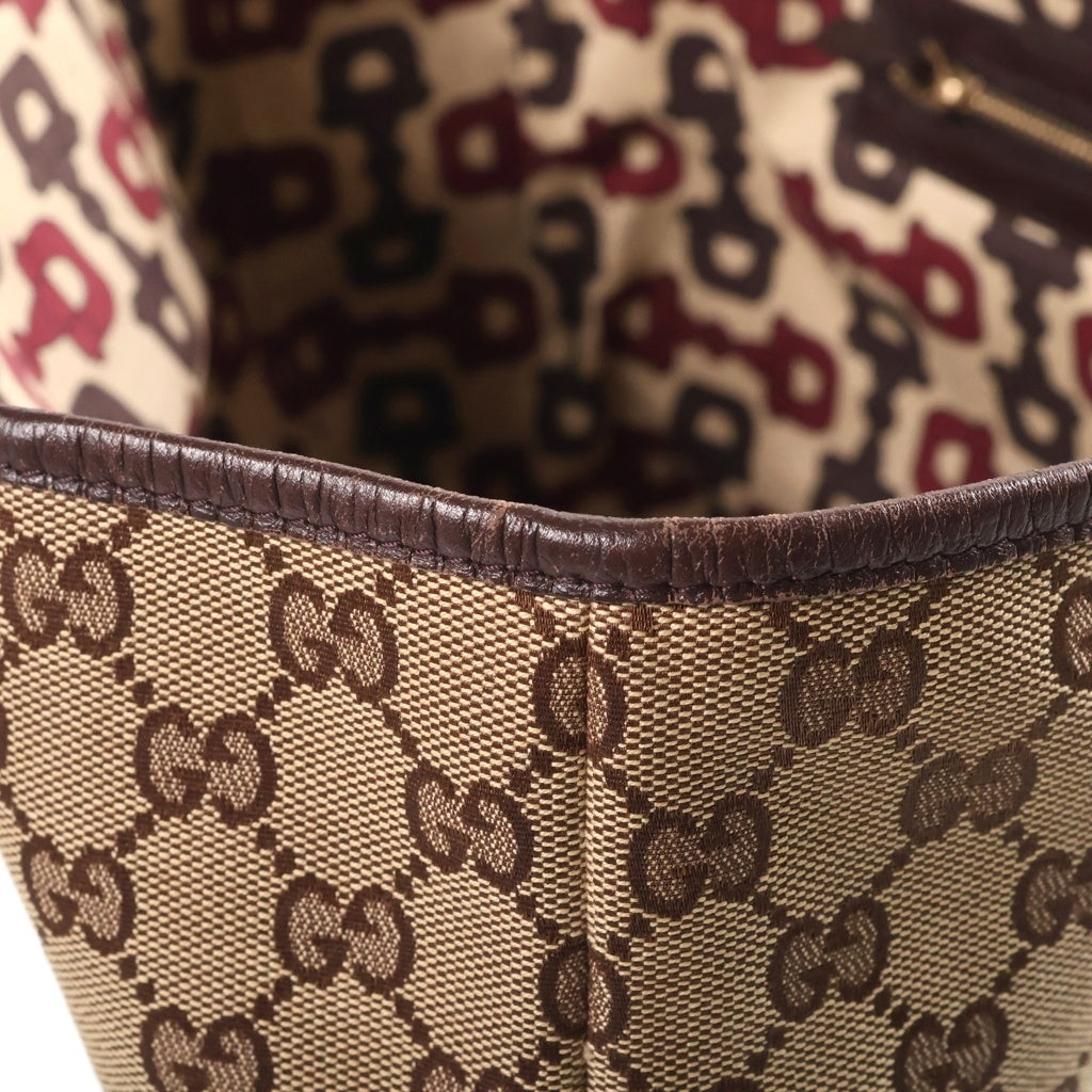 GUCCI(グッチ) シェリーライン GGキャンバス ハンド トートバッグ ブラウン 137396 レディース