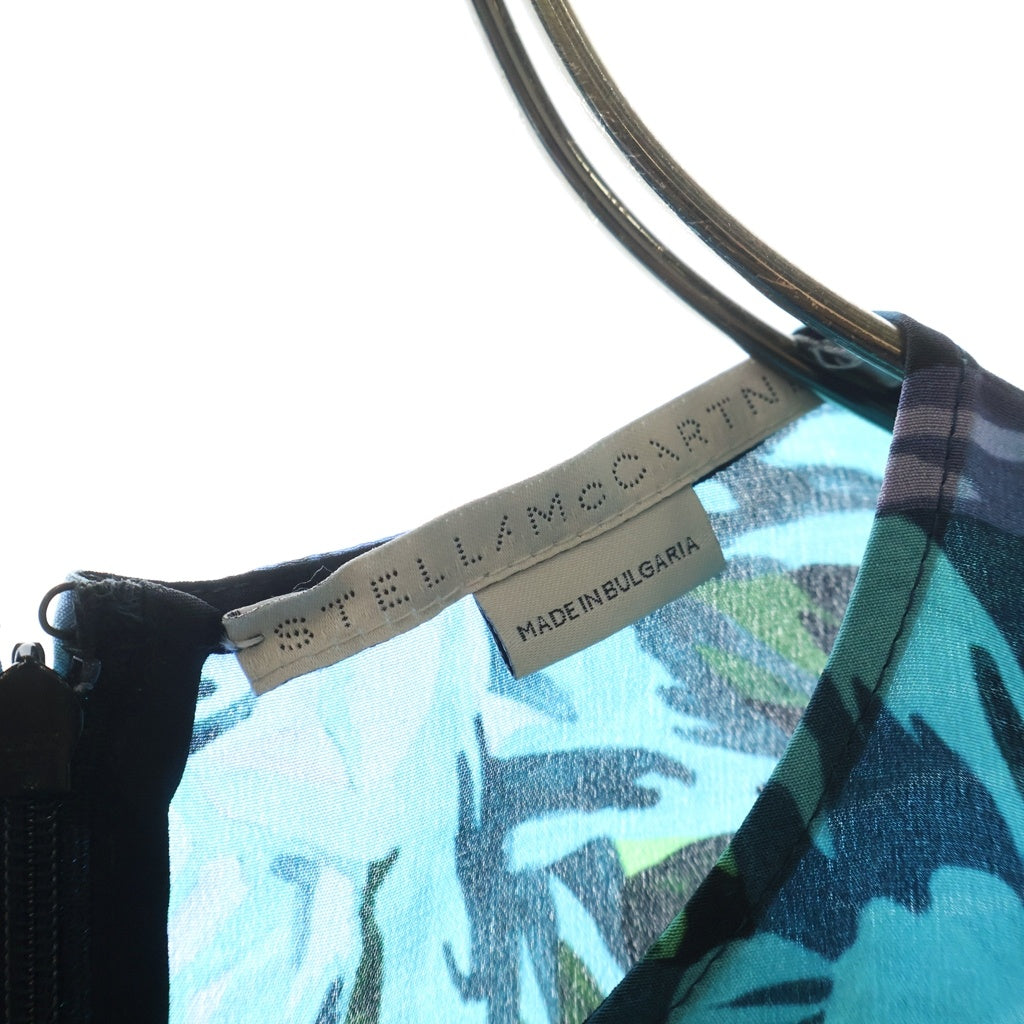 STELLA McCARTNEY(ステラマッカートニー) バックジップ フラワープリント ドレスロングワンピース ブルー #38 レディース