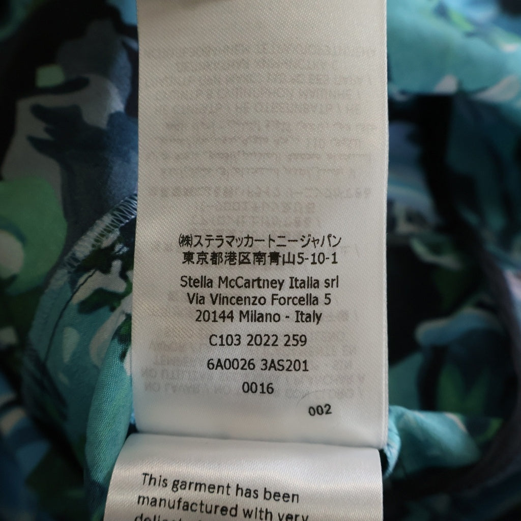 STELLA McCARTNEY(ステラマッカートニー) バックジップ フラワープリント ドレスロングワンピース ブルー #38 レディース