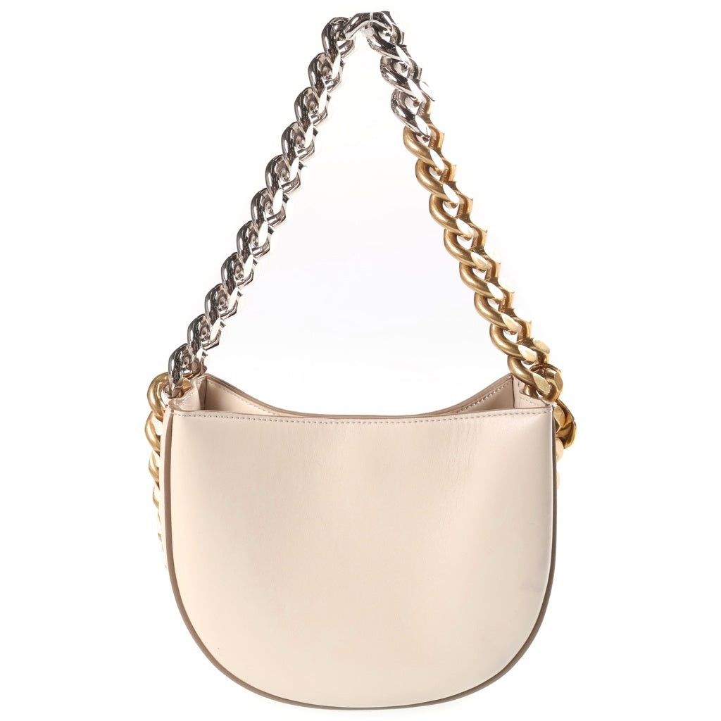 STELLA McCARTNEY(ステラマッカートニー) フレイム フェイクレザー 2WAY チェーン ハンド ショルダーバッグ ゴールド/シルバー金具 ベージュ レディース