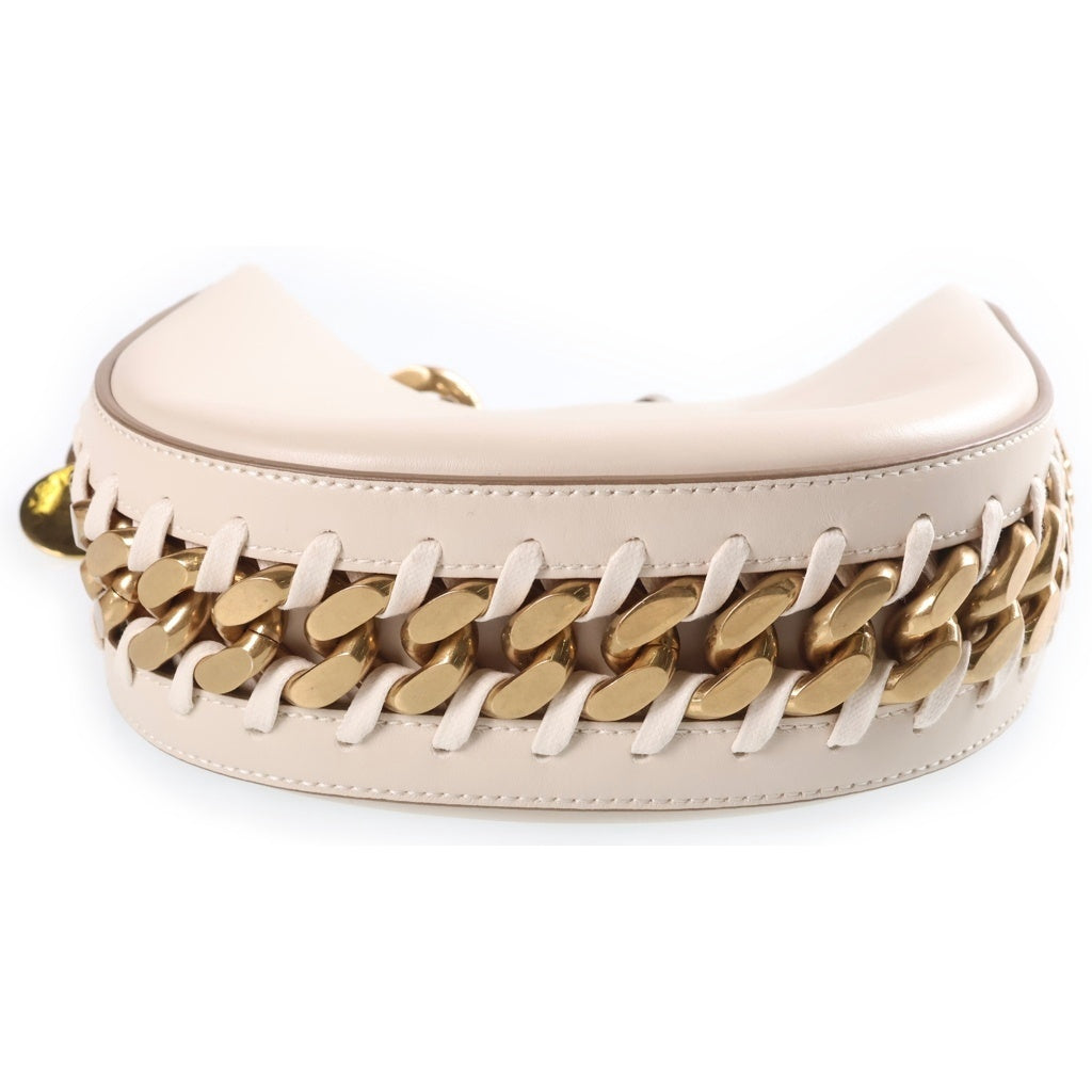STELLA McCARTNEY(ステラマッカートニー) フレイム フェイクレザー 2WAY チェーン ハンド ショルダーバッグ ゴールド/シルバー金具 ベージュ レディース