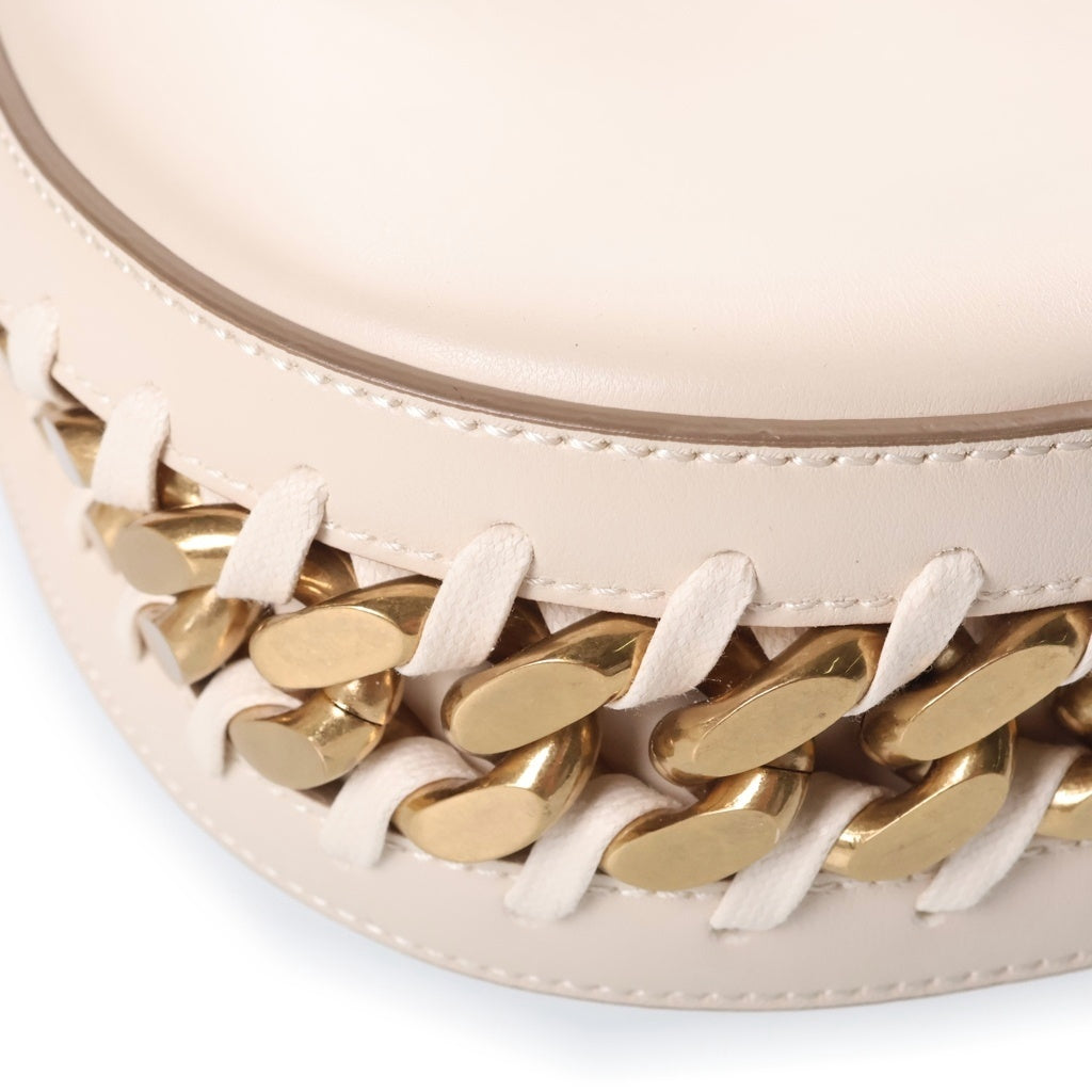 STELLA McCARTNEY(ステラマッカートニー) フレイム フェイクレザー 2WAY チェーン ハンド ショルダーバッグ ゴールド/シルバー金具 ベージュ レディース