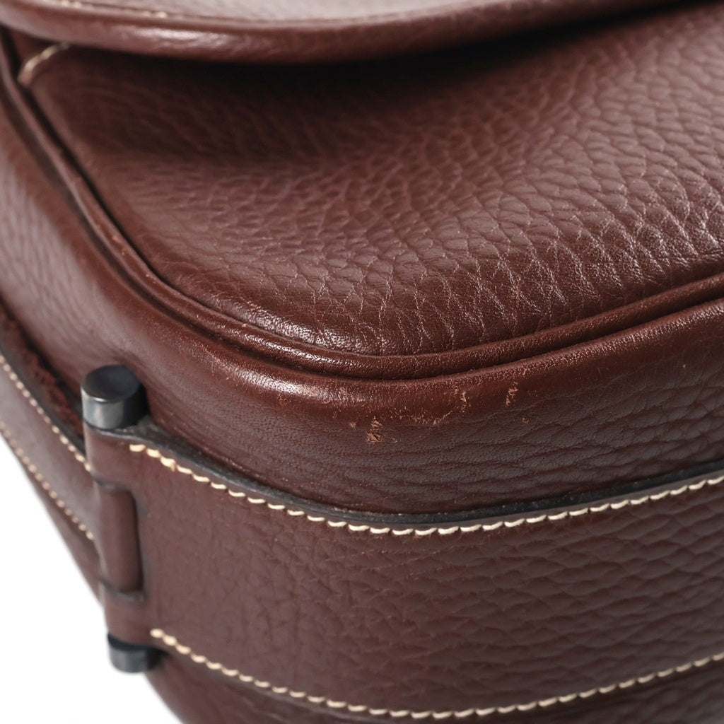 HERMES(エルメス) ヌメア ショルダーバッグ ブラウン レザー レディース
