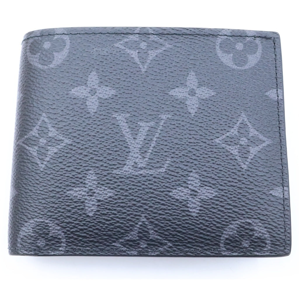 LOUIS VUITTON(ルイヴィトン) モノグラムエクリプス ポルトフォイユマルコNM 二つ折り財布 コンパクトウォレット ブラック PVC レザー イニシャル M62545