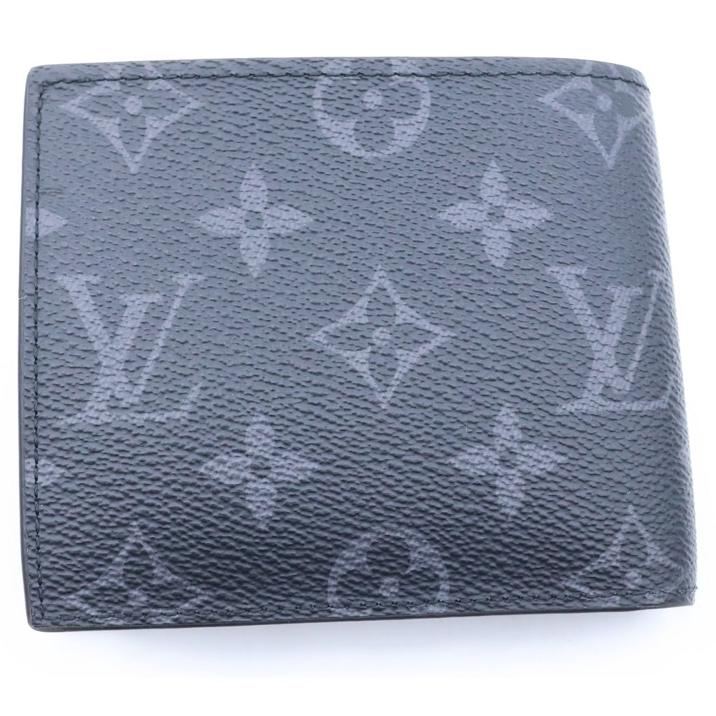 LOUIS VUITTON(ルイヴィトン) モノグラムエクリプス ポルトフォイユマルコNM 二つ折り財布 コンパクトウォレット ブラック PVC レザー イニシャル M62545