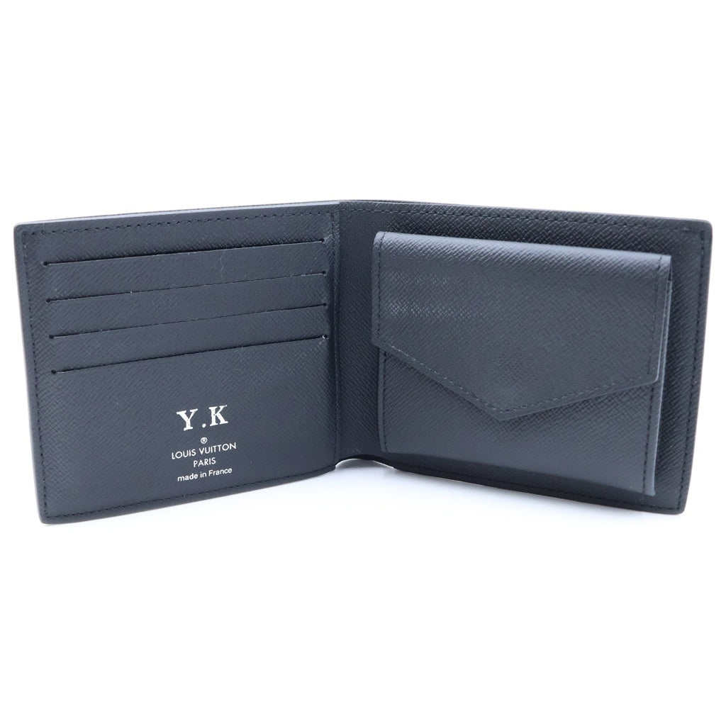 LOUIS VUITTON(ルイヴィトン) モノグラムエクリプス ポルトフォイユマルコNM 二つ折り財布 コンパクトウォレット ブラック PVC レザー イニシャル M62545