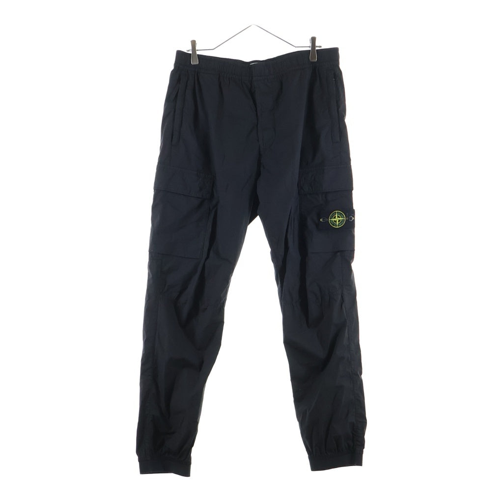 STONE ISLAND(ストーンアイランド) 24SS STRETCH COTTON TELA PARACADUTE GARMENT DYED ストレッチ コットン ガーメントダイ カーゴパンツ ブラック 801531303