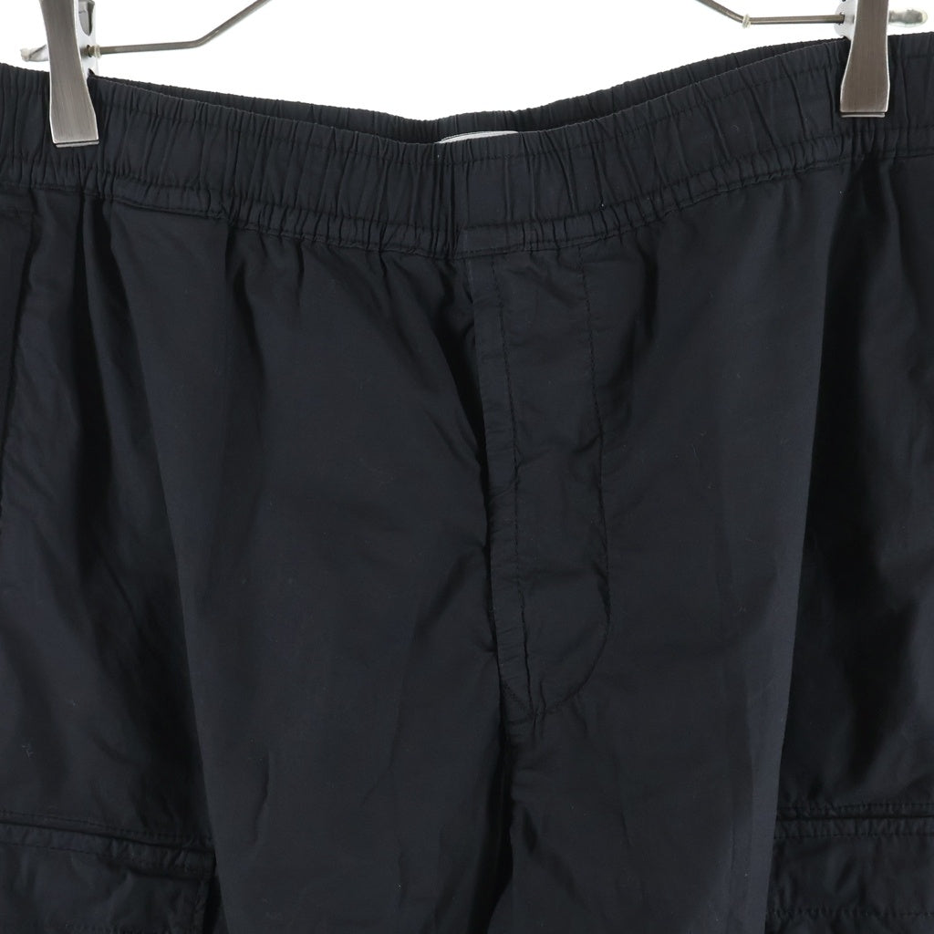 STONE ISLAND(ストーンアイランド) 24SS STRETCH COTTON TELA PARACADUTE GARMENT DYED ストレッチ コットン ガーメントダイ カーゴパンツ ブラック 801531303