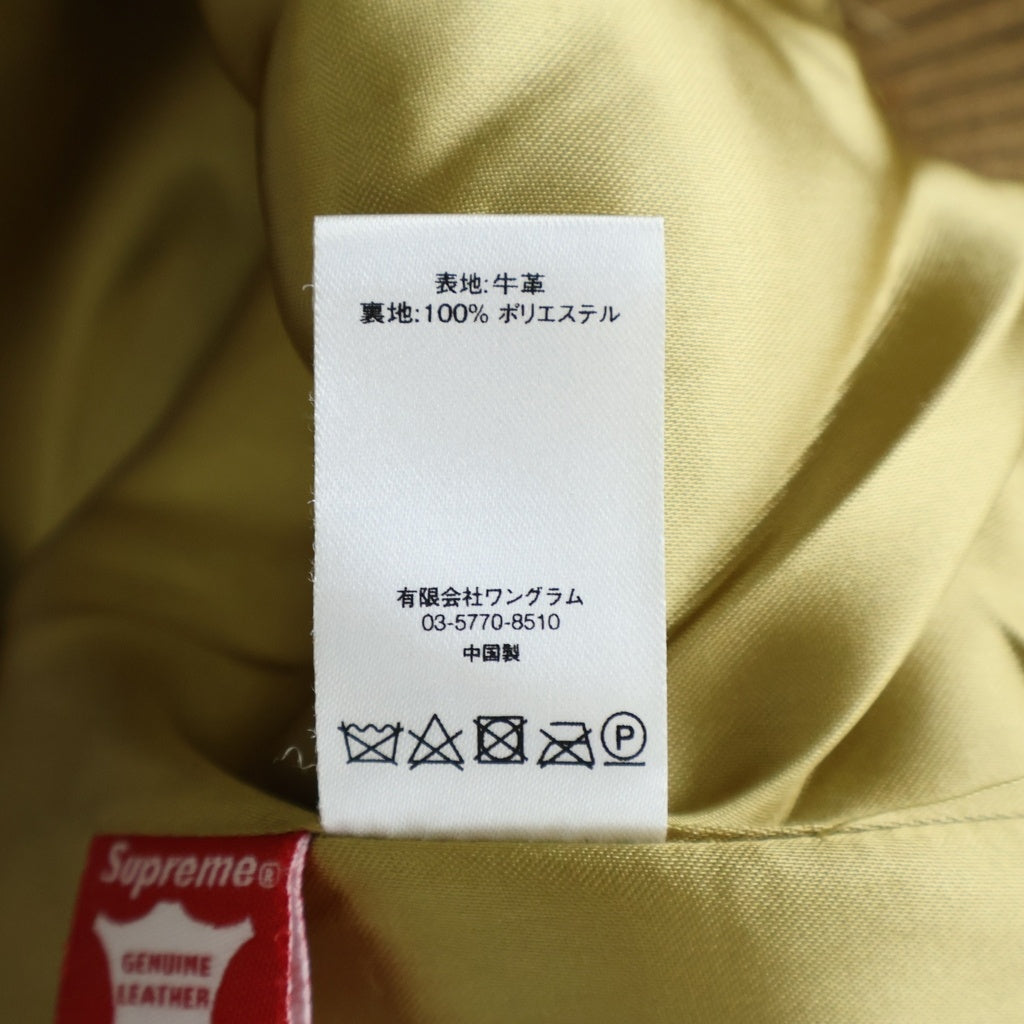 SUPREME(シュプリーム) 17SS Leather MA-1 Jacket Desert Camo レザージャケット ライダース カモ柄 ベージュ