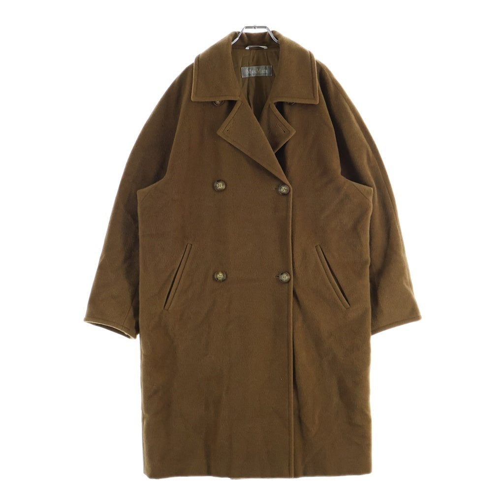 Max Mara(マックスマーラ) WOOL LONG COAT ウール ロングコート 銀タグ ブラウン 32/72/218