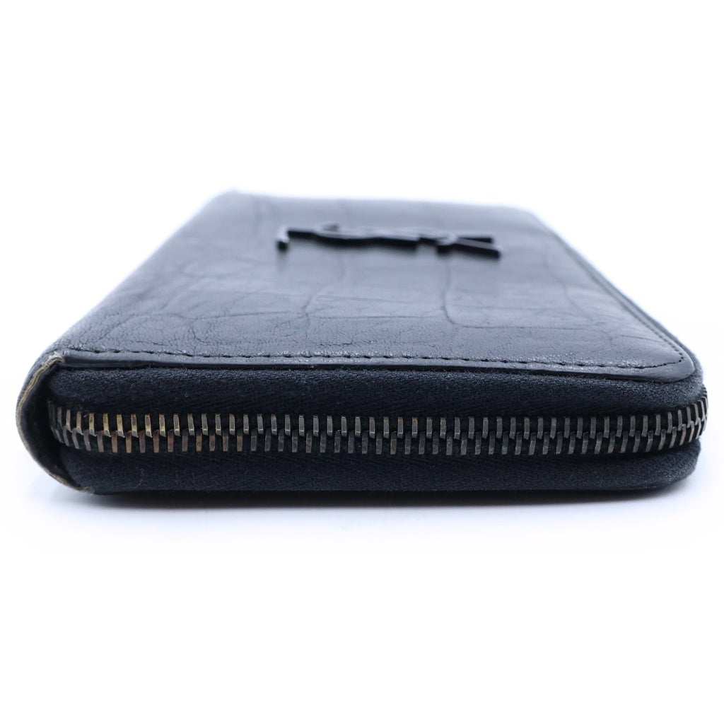 SAINT LAURENT PARIS(サンローランパリ) LEATHER ROUND ZIPPER LONG WALLET レザー ラウンドジッパー 長財布 ブラック