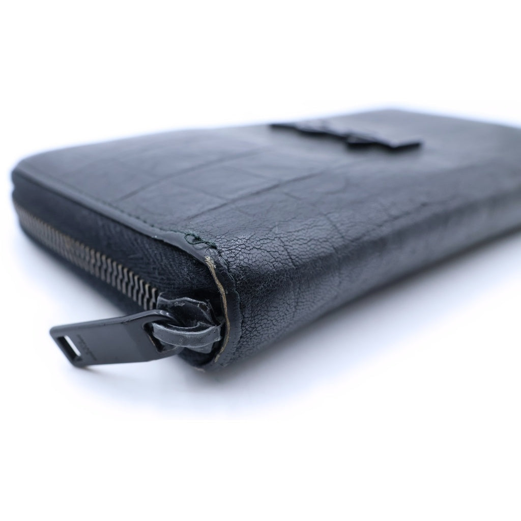 SAINT LAURENT PARIS(サンローランパリ) LEATHER ROUND ZIPPER LONG WALLET レザー ラウンドジッパー 長財布 ブラック