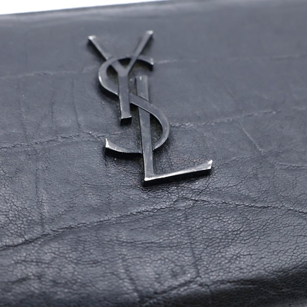 SAINT LAURENT PARIS(サンローランパリ) LEATHER ROUND ZIPPER LONG WALLET レザー ラウンドジッパー 長財布 ブラック