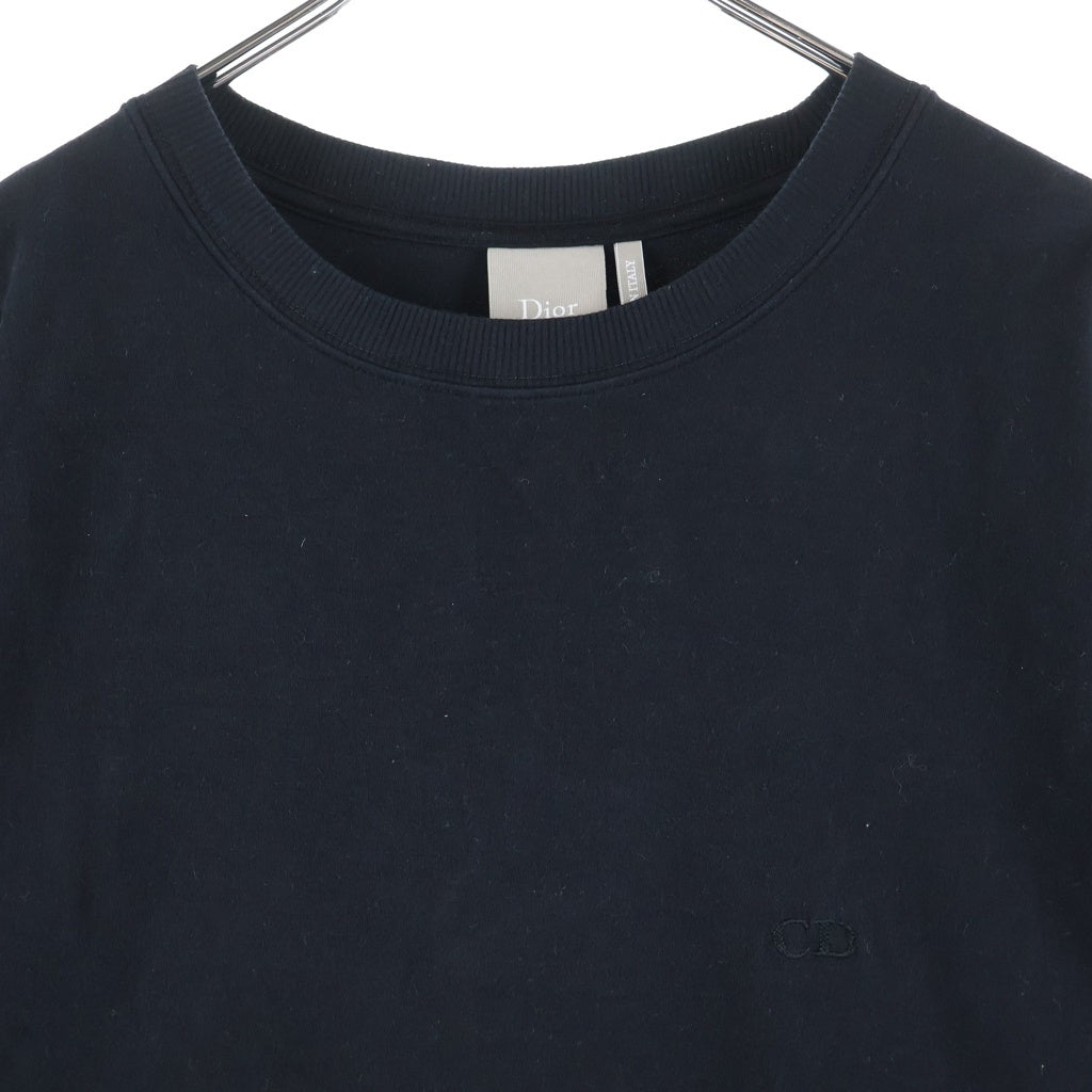 DIOR(ディオール) CD 刺繍 半袖Tシャツ クルーネックカットソー ブラック 693J624A3118