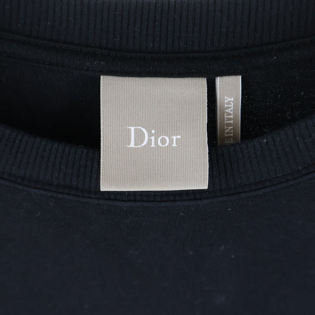 DIOR(ディオール) CD 刺繍 半袖Tシャツ クルーネックカットソー ブラック 693J624A3118