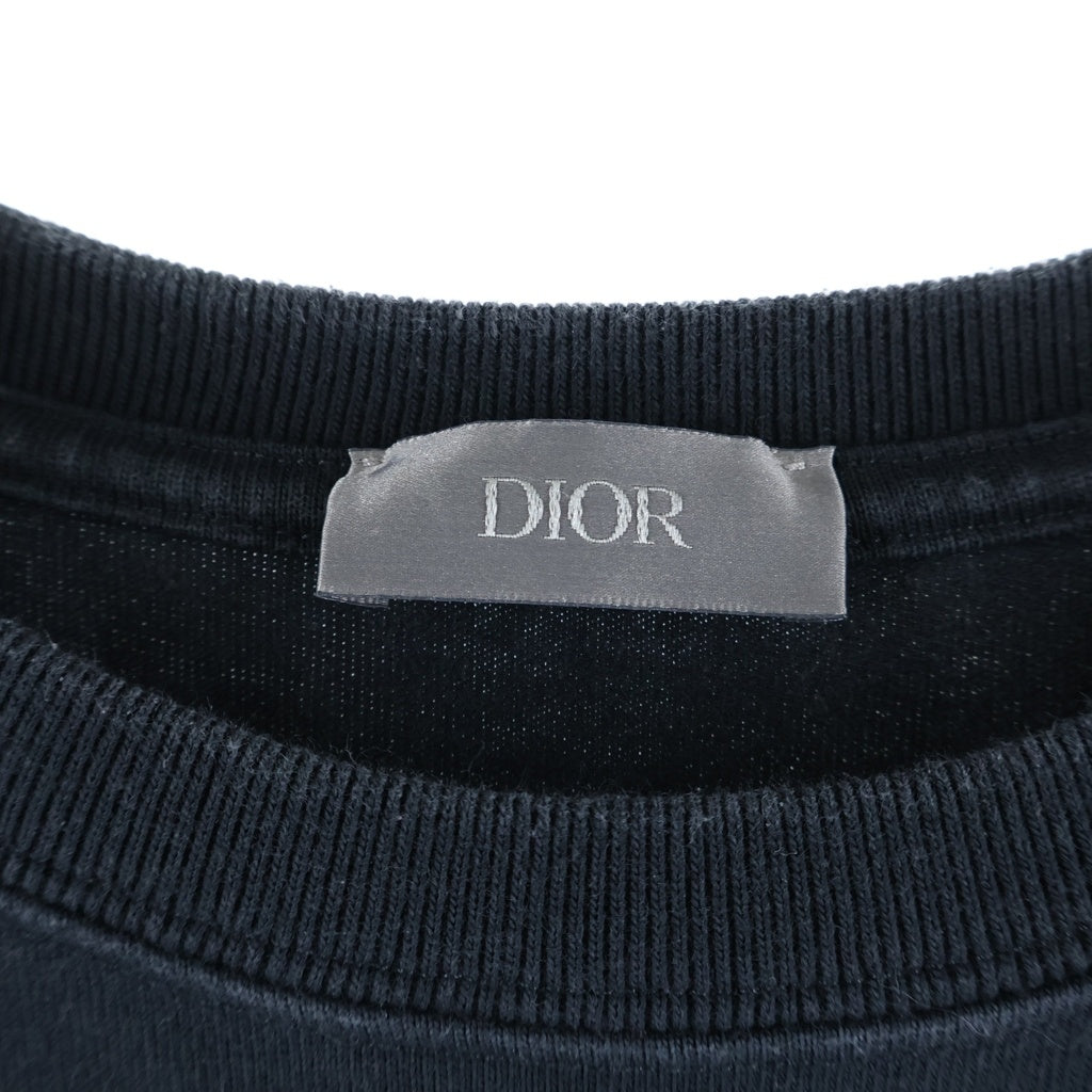 DIOR(ディオール) 24SS ロゴ刺繍 コットン半袖Tシャツ カットソー ブラック 413J696F0554
