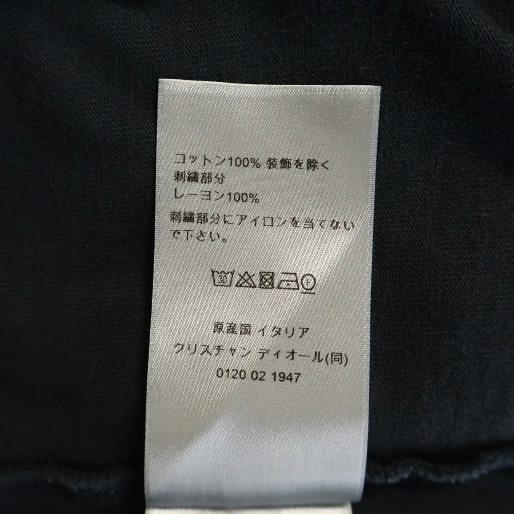 DIOR(ディオール) 24SS ロゴ刺繍 コットン半袖Tシャツ カットソー ブラック 413J696F0554