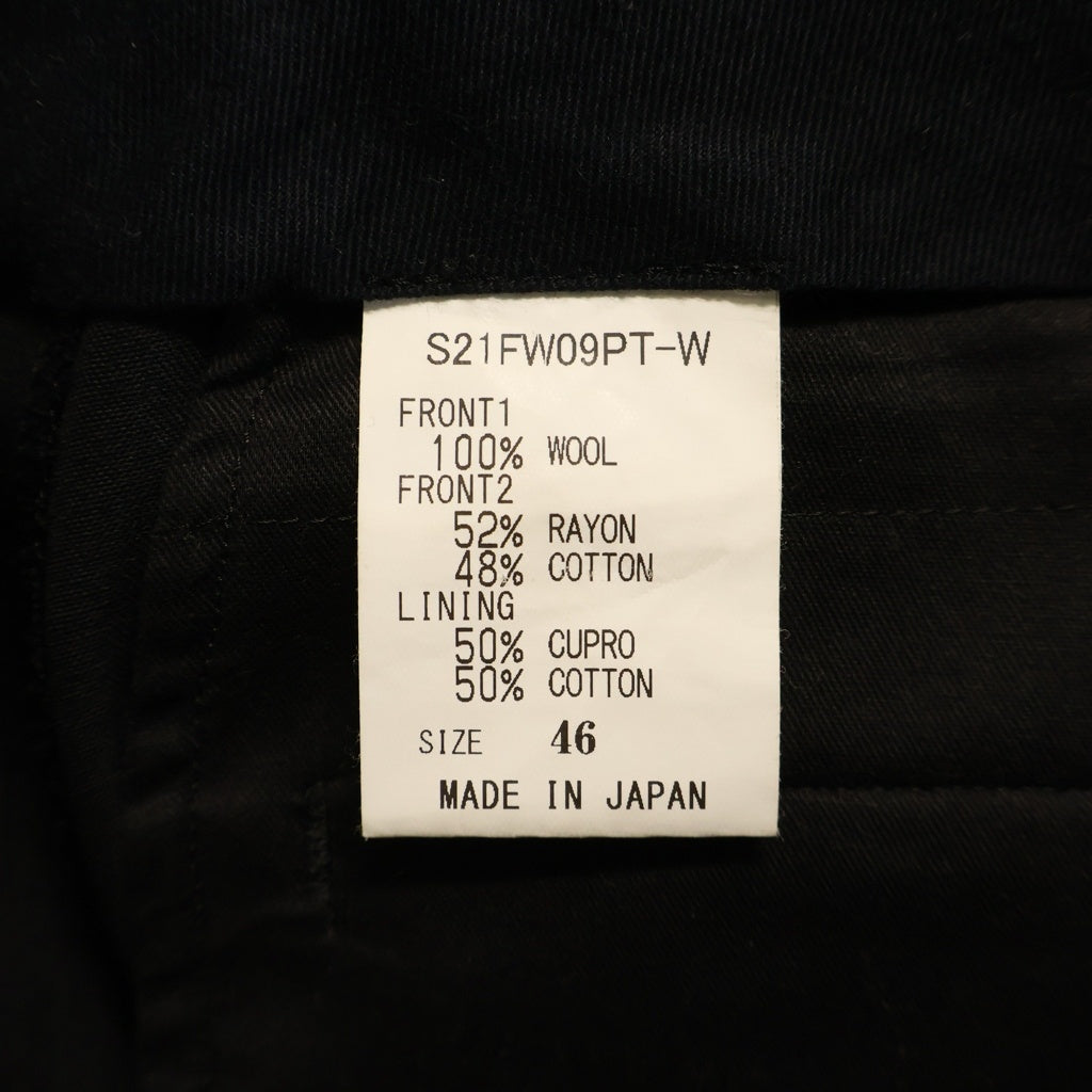 SOSHIOTSUKI(ソウシオオツキ) 21AW サイドライン フレアスラックスパンツ ブラック S21FW09PT-W